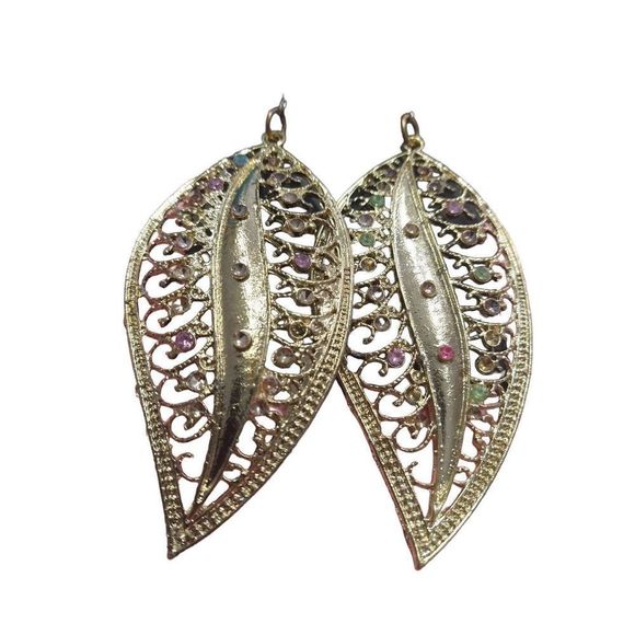 NEW Fashion Earrings, Rose Gold Feathers - Picture 2 of 2